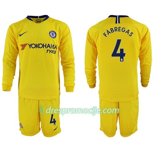 Chelsea Dres Fabregas 4 Dječji Gostujući 2018/19 Dugim Rukavima Chelsea Dres Fabregas 4 Dječji Gostujući 2018/19 Dugim Rukavima